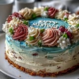 Pastel Ombre Spring Floral Cake