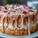 Decadent Bridal Shower Rosé Velvet Cake, moist, pink, with luscious cream cheese frosting.