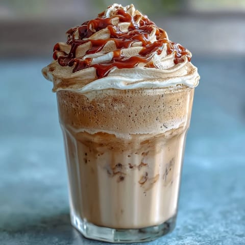 Creamy vanilla bean frappuccino protein shake with a smooth, frosty texture and rich vanilla aroma.