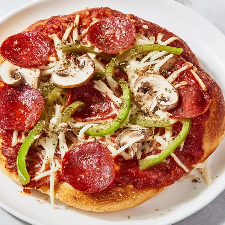 A close-up of a freshly baked Stuffed Crust Pizza, revealing a gooey mozzarella-filled crust.