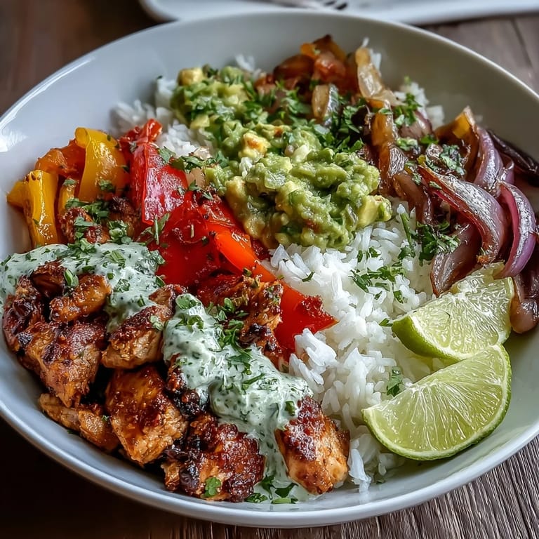 A close-up view of the Sheet Pan Chicken Tinga Bowl, highlighting smoky, tender chicken thighs and vibrant roasted vegetables.