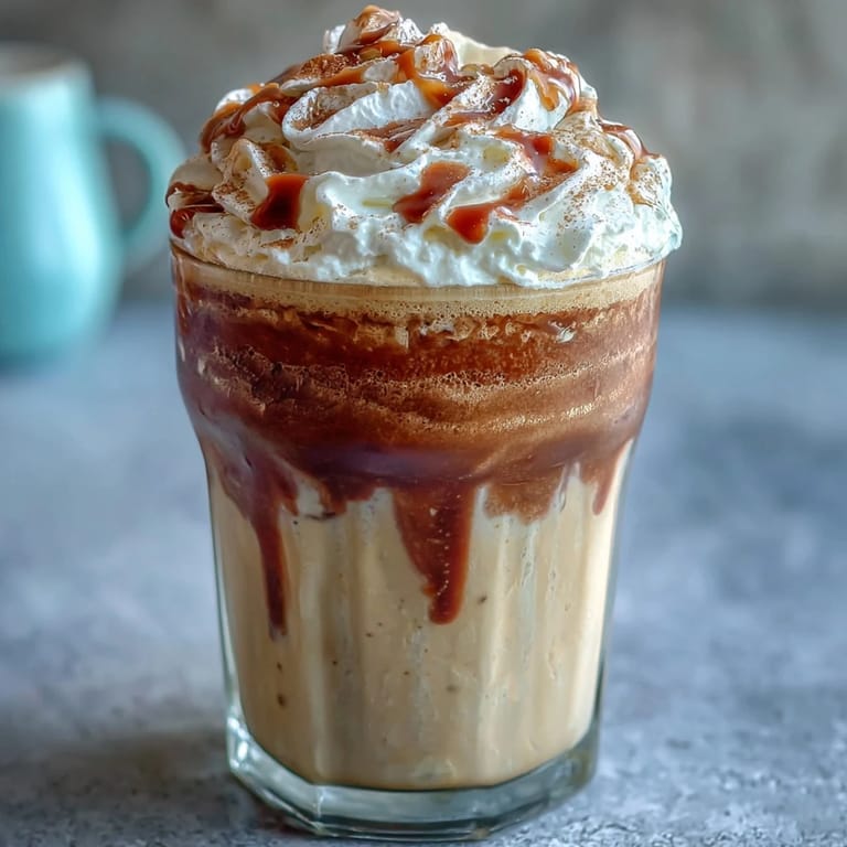 High-protein vanilla bean frappuccino shake blended with ice for a refreshing, energizing, and indulgent treat.