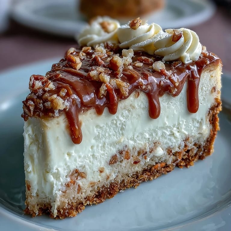 Swirled Carrot Cake Cheesecake Bars combining rich cream cheese and moist carrot cake, finished with a light frosting.