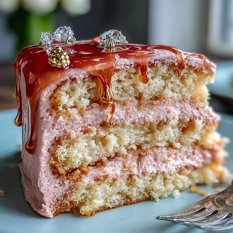 Elegant pink velvet cake infused with rosé, layered with creamy rosé buttercream and topped with a luxurious gold drip for bridal celebrations.
