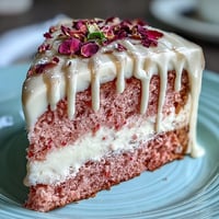 Elegant pink Rosé Velvet Cake with shimmering gold drip, perfect for bridal showers.